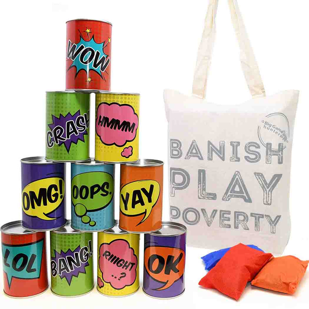 Comic Book Tin Can Alley Game - SGP Garden Ltd