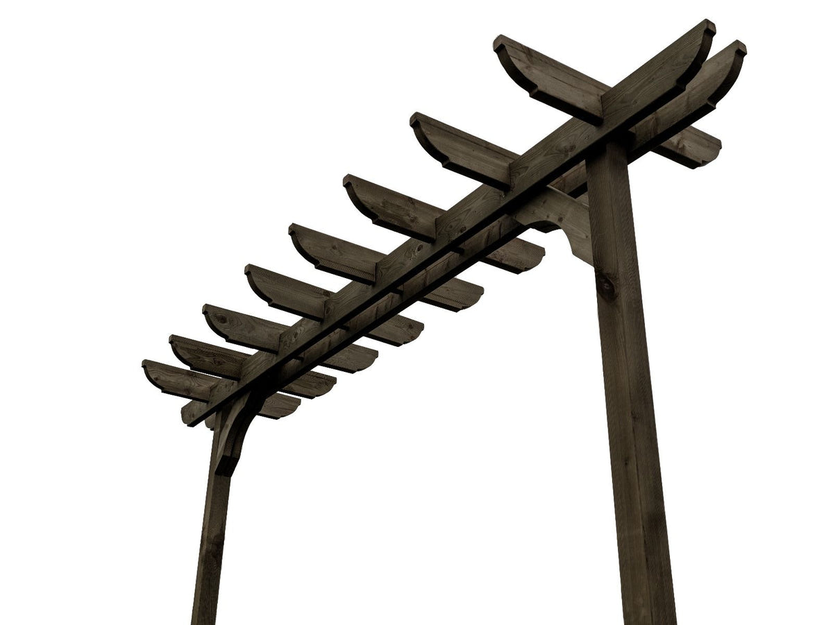 Corbel Double Beam Pergola, Plant Climbing Arbour - Sculpted brace - SGP Garden Ltd