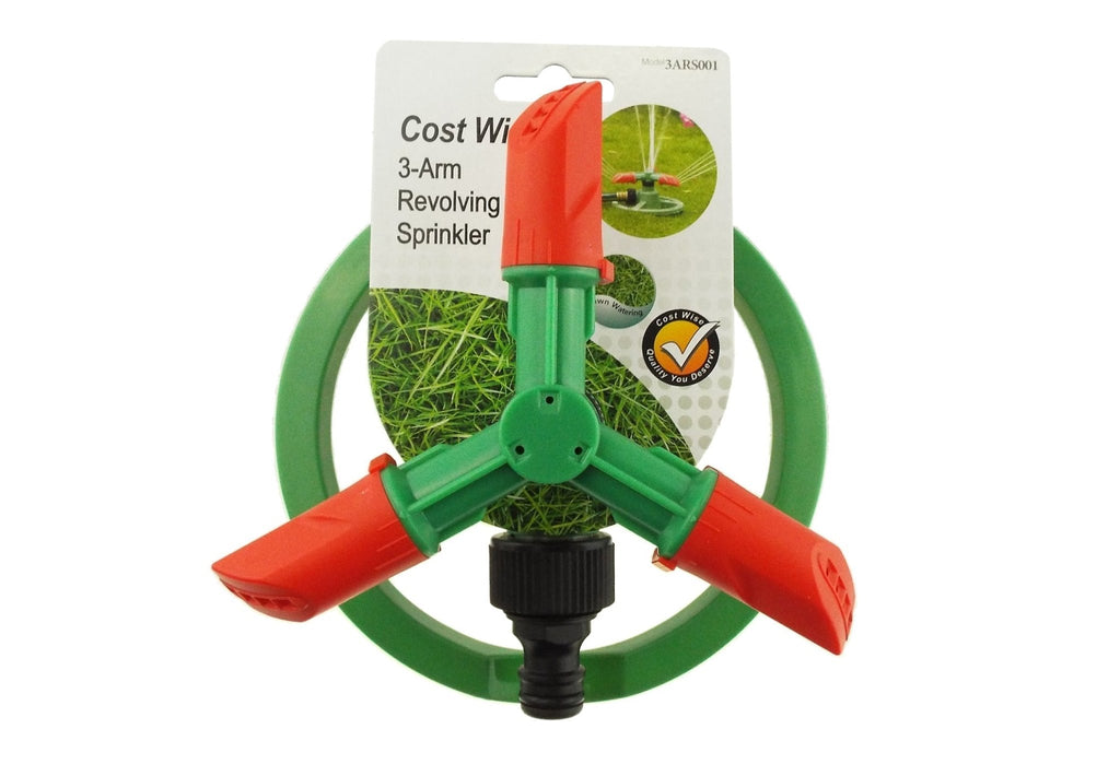 Cost Wise 3-Arm Revolving Sprinkler Outdoor Watering Kit Outdoor Hose Accessory - SGP Garden Ltd