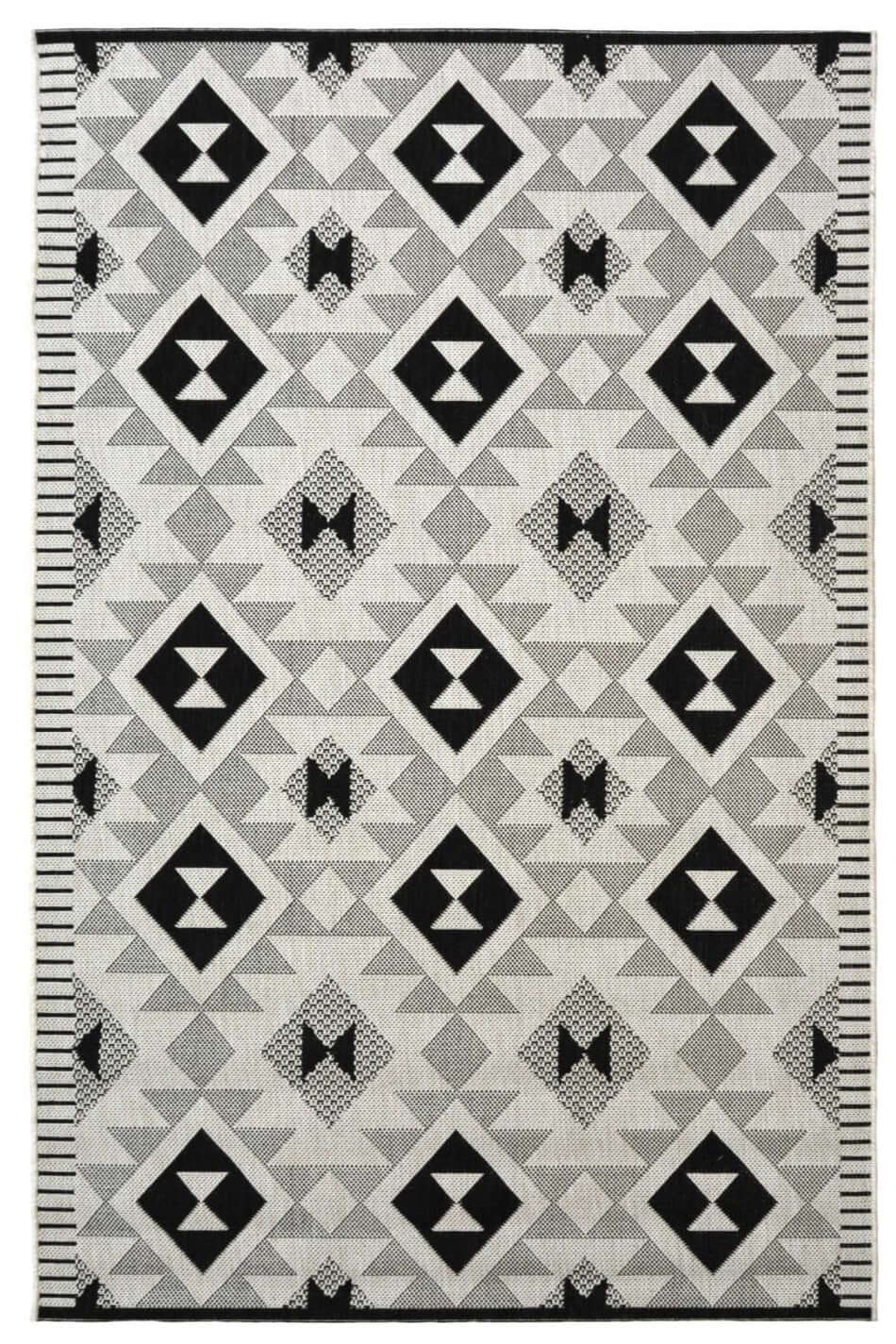 County Geo Chequer Indoor/Outdoor Rug | 11182A - SGP Garden Ltd