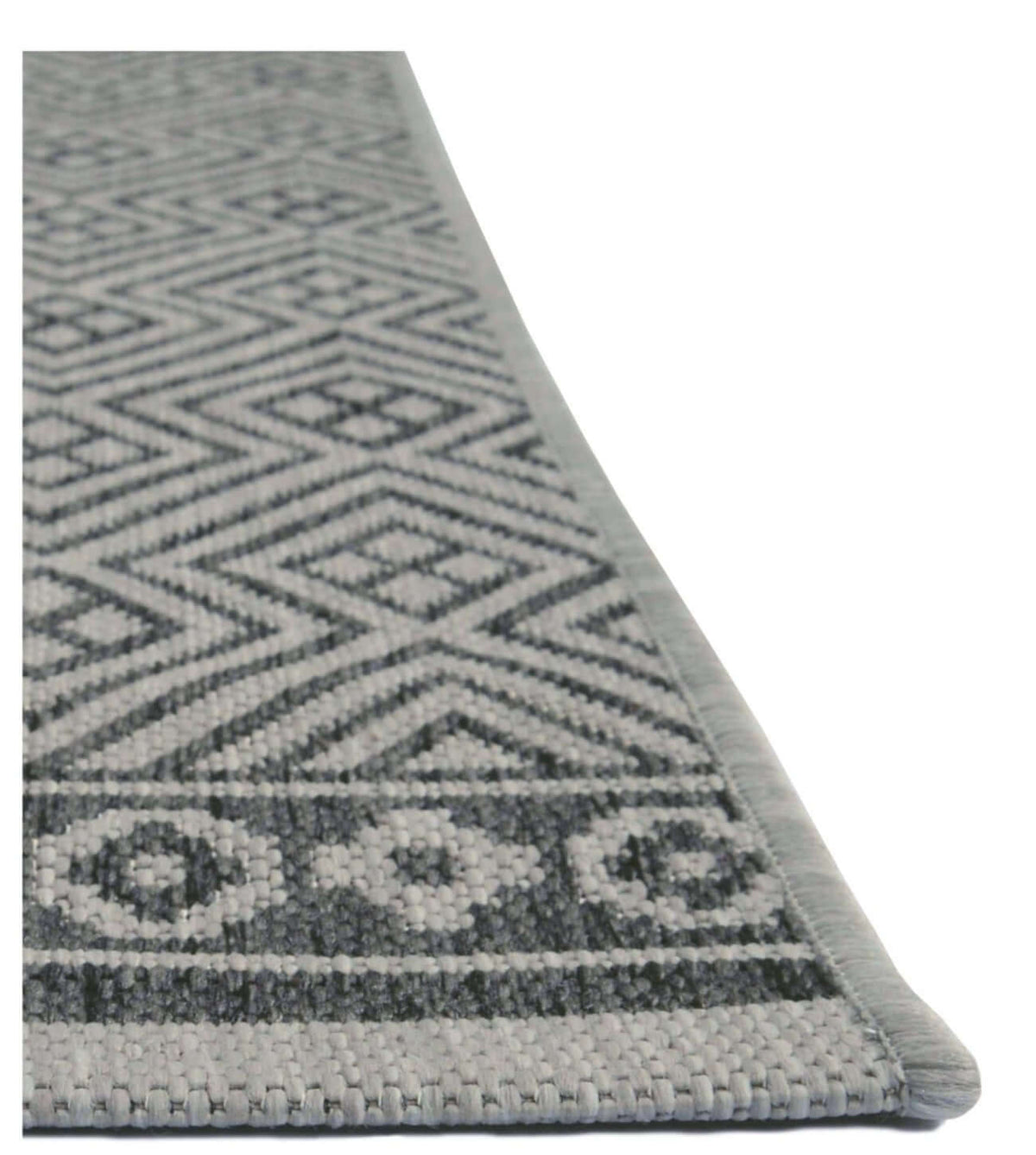 County Geo Grey Indoor/Outdoor Rug | 11344A - SGP Garden Ltd