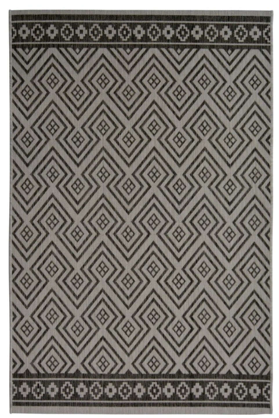 County Geo Grey Indoor/Outdoor Rug | 11344A - SGP Garden Ltd