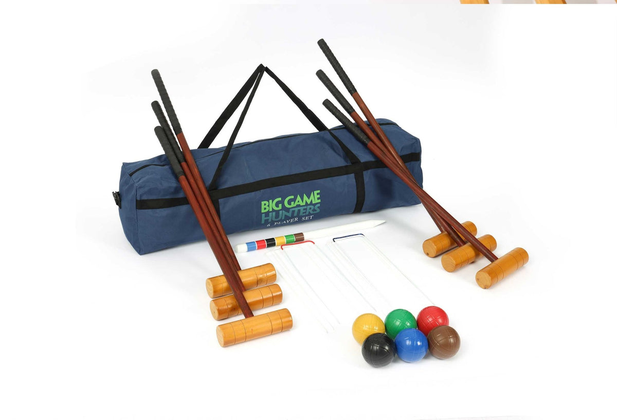 Croquet Set - Full Size - Premium 6 Player Set - Outdoor - SGP Garden Ltd