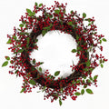 Deluxe 60cm (24") Christmas Red Berry Floristry Wreath - Luxury Natural Look, Large and Durable - SGP Garden Ltd