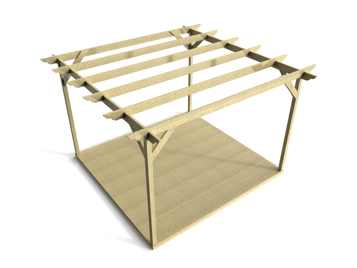 Dinasty Wooden Pergola and Decking Kit - SGP Garden Ltd