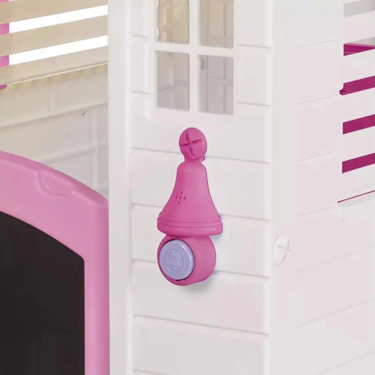 Dolu Deluxe Garden Playhouse with Fence – Pink - SGP Garden Ltd