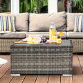 Durable Rattan Wicker Patio Coffee Table - Weatherproof Outdoor Furniture - SGP Garden Ltd