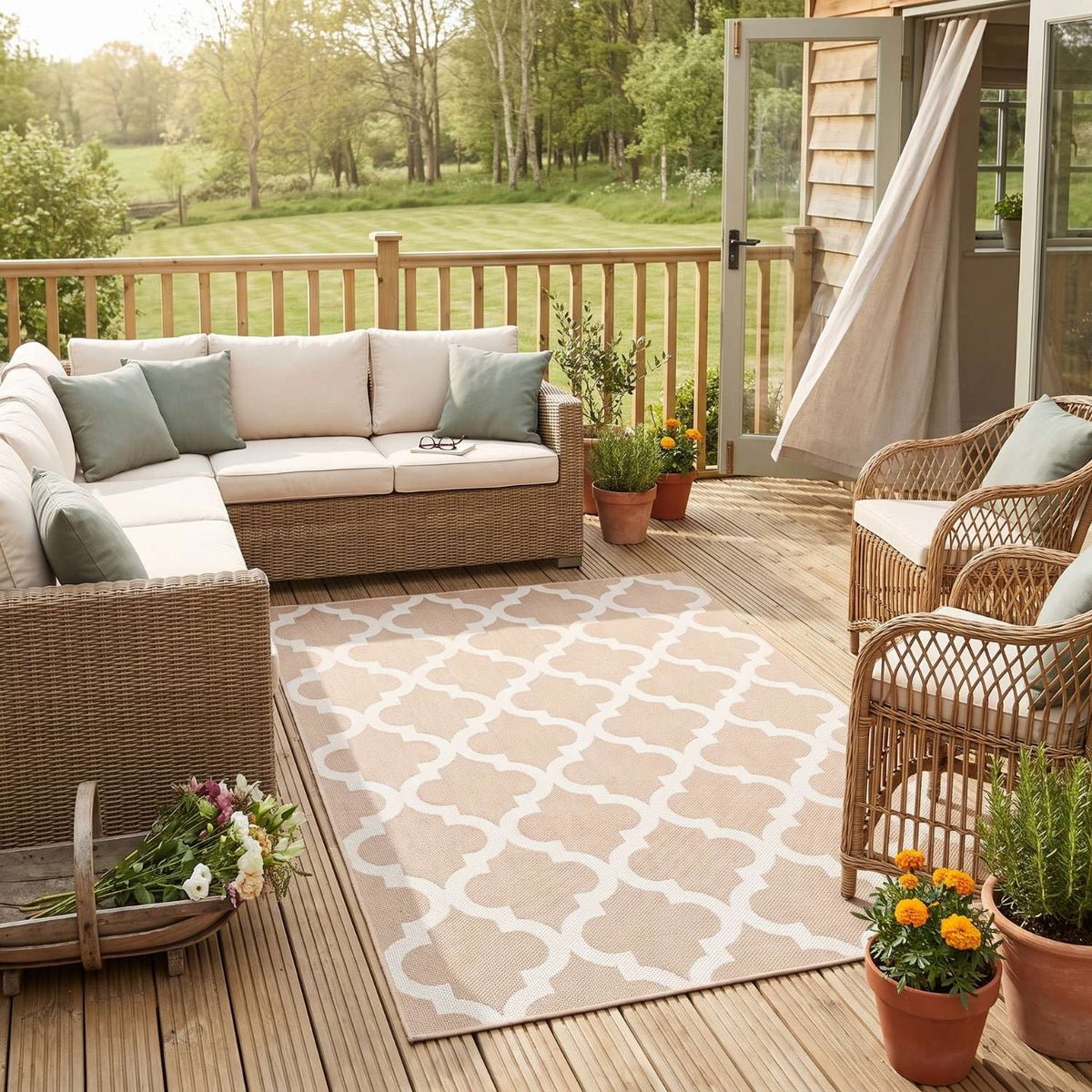 Ecology Outdoor Rug Beige | 400b - SGP Garden Ltd