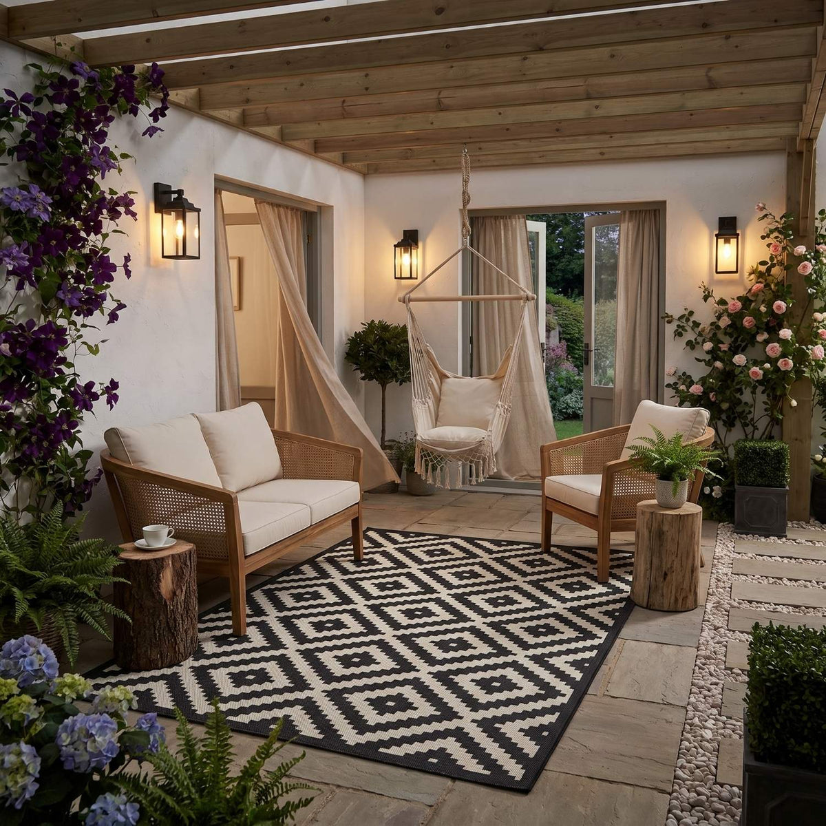 Ecology Outdoor Rug Black | 100bl - SGP Garden Ltd