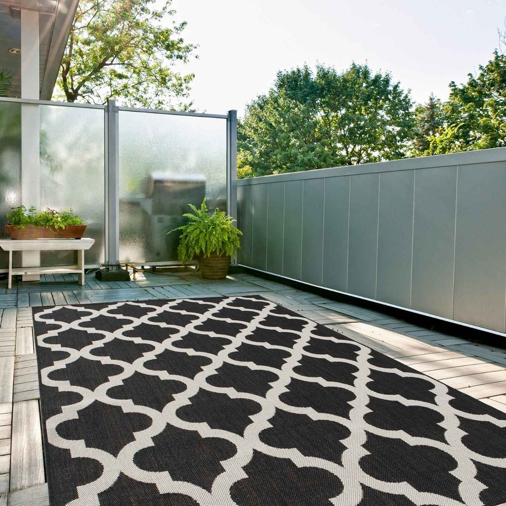 Ecology Outdoor Rug Black | 400B - SGP Garden Ltd