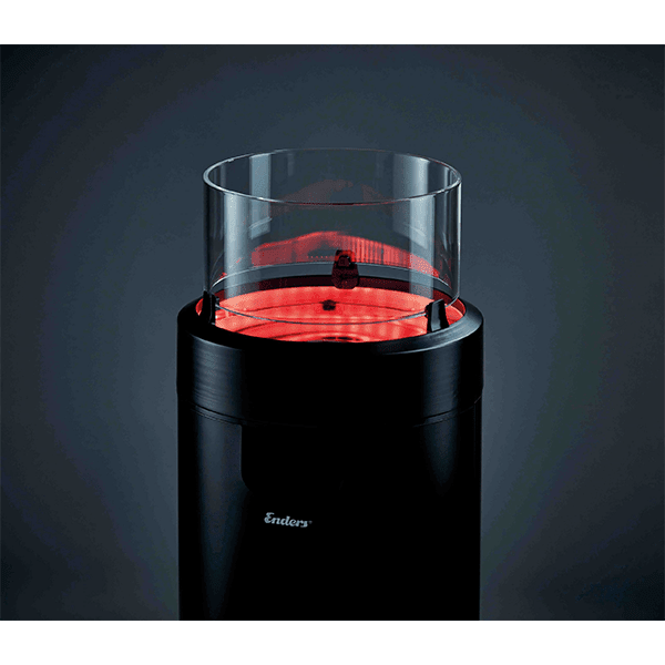 Enders® Large Black NOVA LED Flame Heater - SGP Garden Ltd