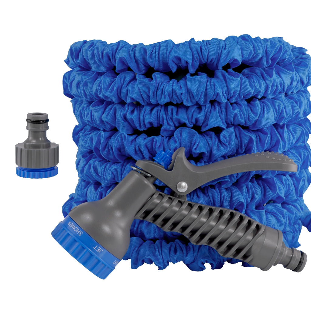 Expanding Trick Hose 10m - 30m Blue Outdoor Watering Kit Outdoor Hose Accessory - SGP Garden Ltd