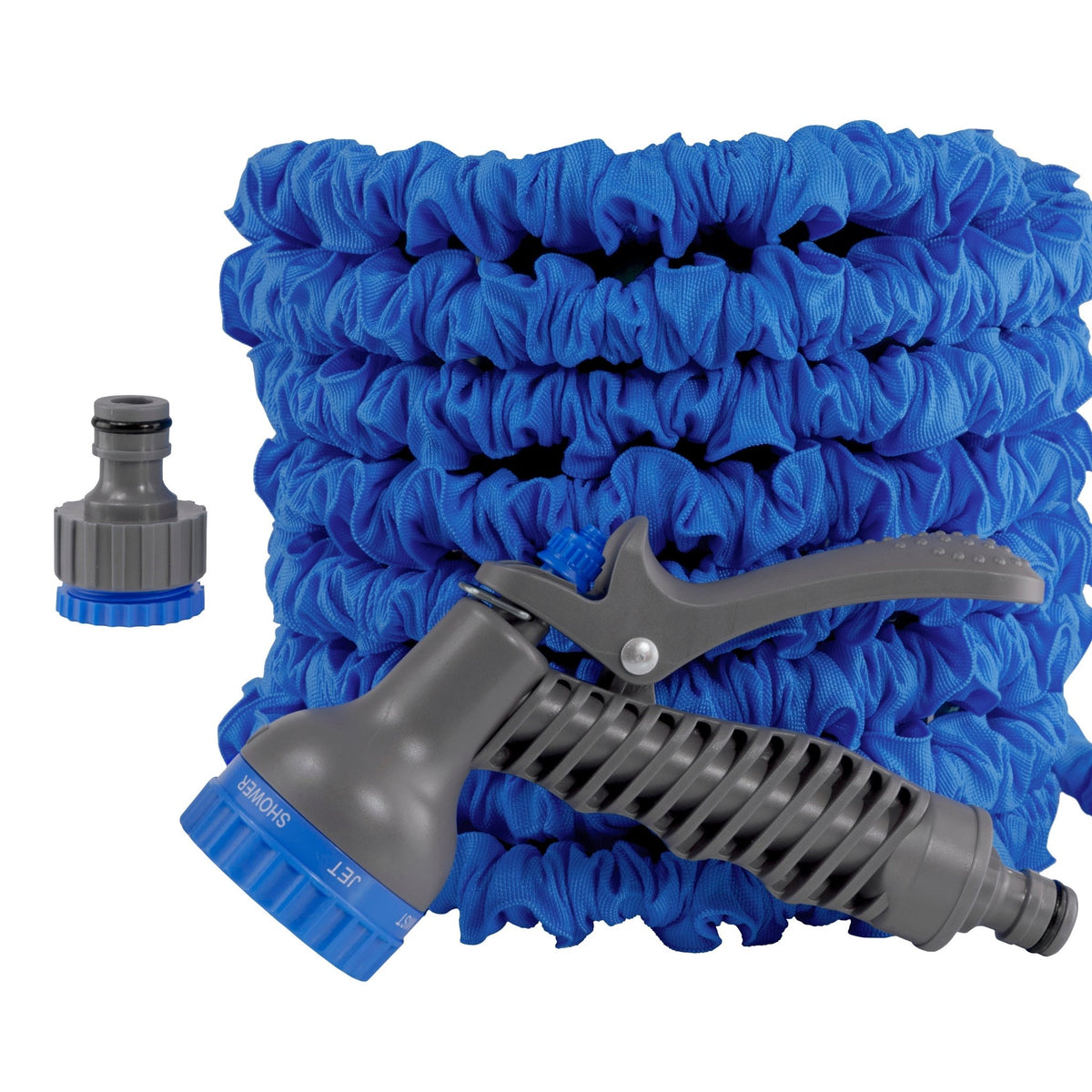 Expanding Trick Hose 5m - 15m Blue Outdoor Watering Kit Outdoor Hose Accessory - SGP Garden Ltd