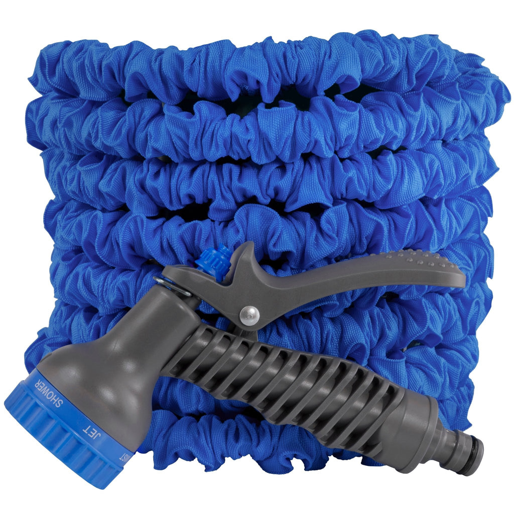 Expanding Trick Hose 5m - 15m Blue Outdoor Watering Kit Outdoor Hose Accessory - SGP Garden Ltd