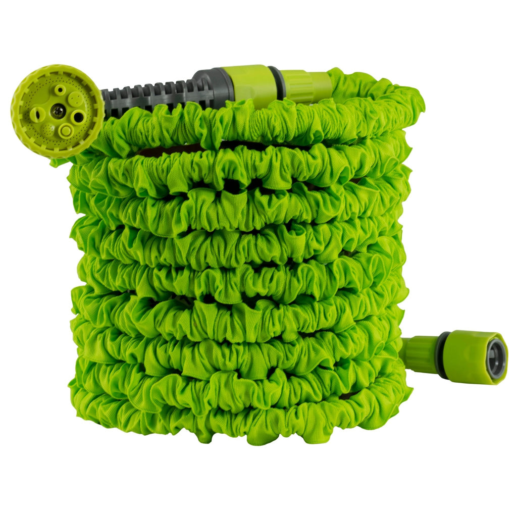 Expanding Trick Hose 5m - 15m Lime Outdoor Watering Kit Outdoor Hose Accessory - SGP Garden Ltd