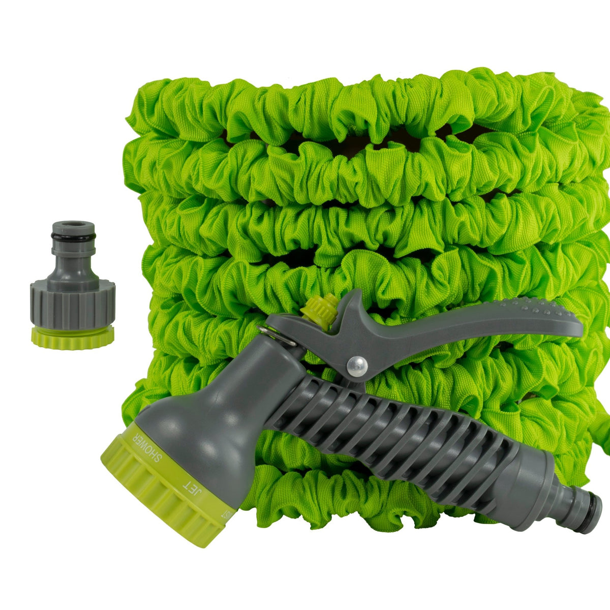 Expanding Trick Hose 5m - 15m Lime Outdoor Watering Kit Outdoor Hose Accessory - SGP Garden Ltd