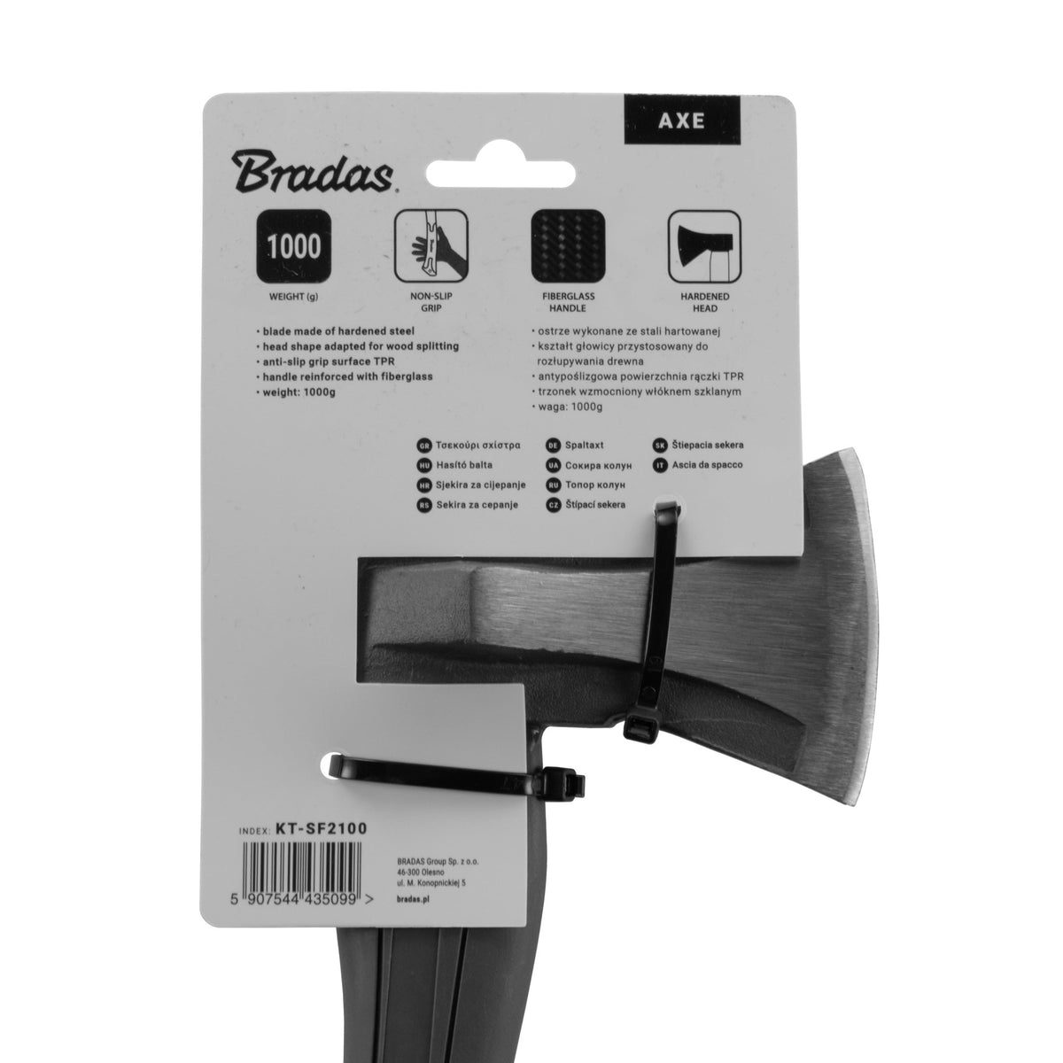 Fiberglass Splitting Axe 1000g DIY Tool Accessory Home and Garden Use - SGP Garden Ltd