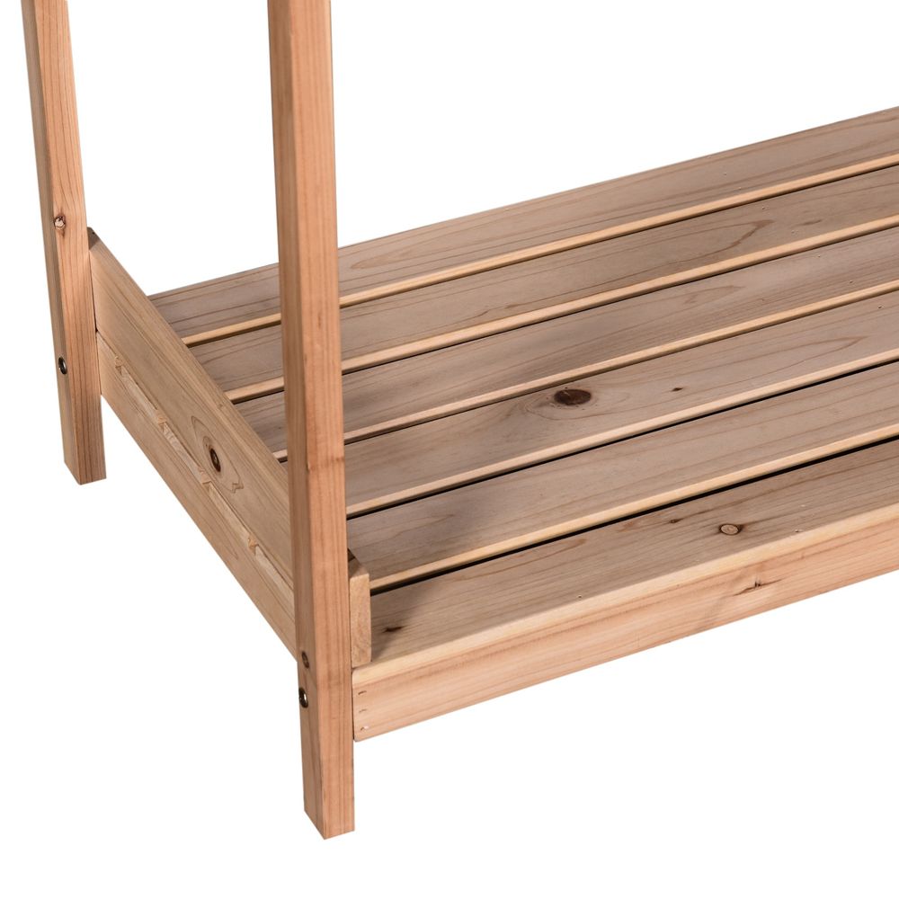 Fir Wood Outdoor Potting Table: Spacious, Storage, Durable. Perfect for Garden, Greenhouse. Tools Included. - SGP Garden Ltd