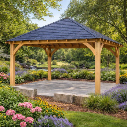 Freestanding Green Oak Framed Gazebo – 4m x 4m - SGP Garden Ltd