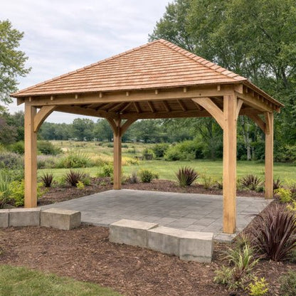 Freestanding Green Oak Framed Gazebo – 4m x 4m - SGP Garden Ltd