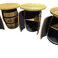 Full Size Reclaimed Oak Bourbon Whisky Barrel Bar Handcrafted Sanded Varnished - SGP Garden Ltd