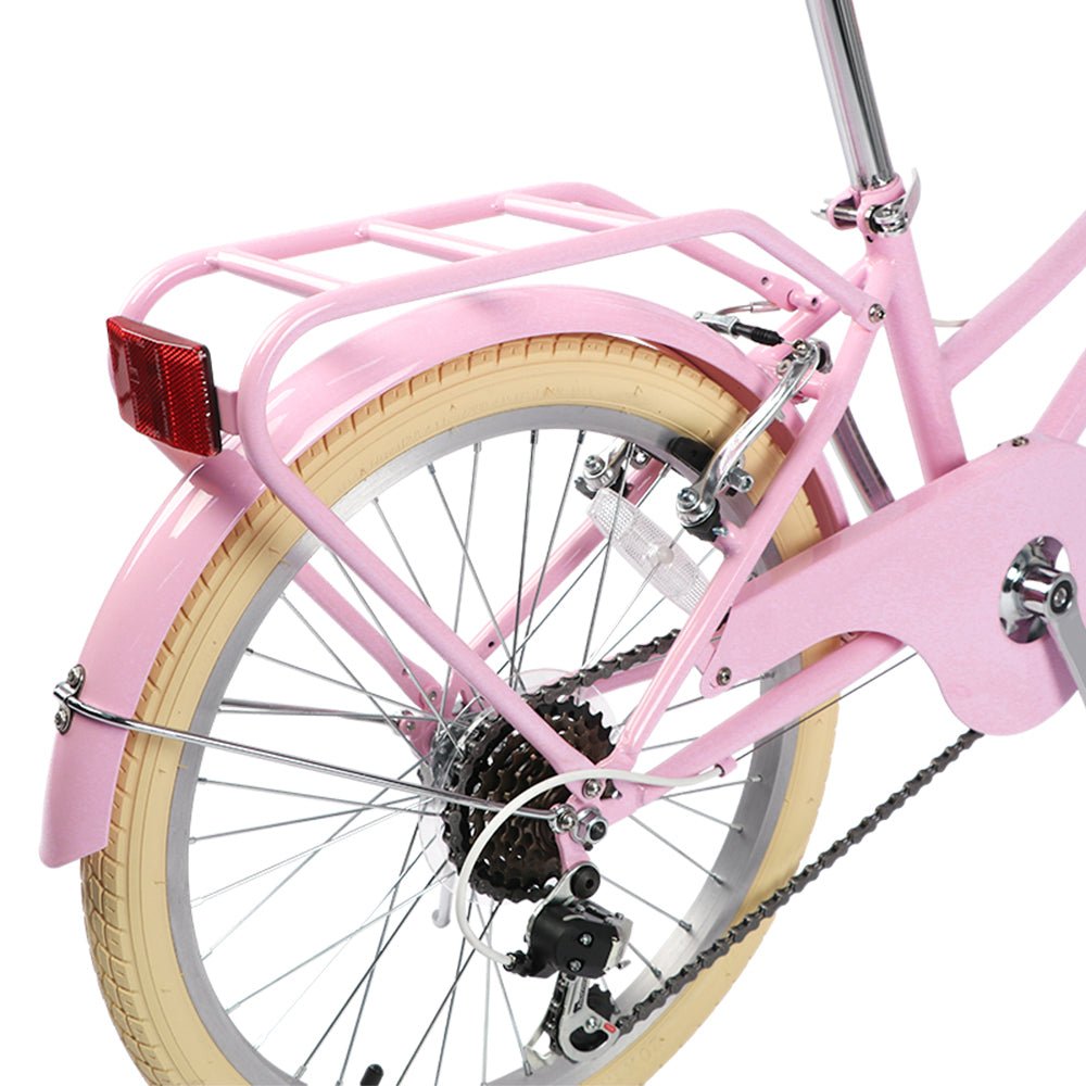 Glerc 20 Inch Beach Cruiser Hybrid Kids Bike with Rear Rack - Missy - SGP Garden Ltd