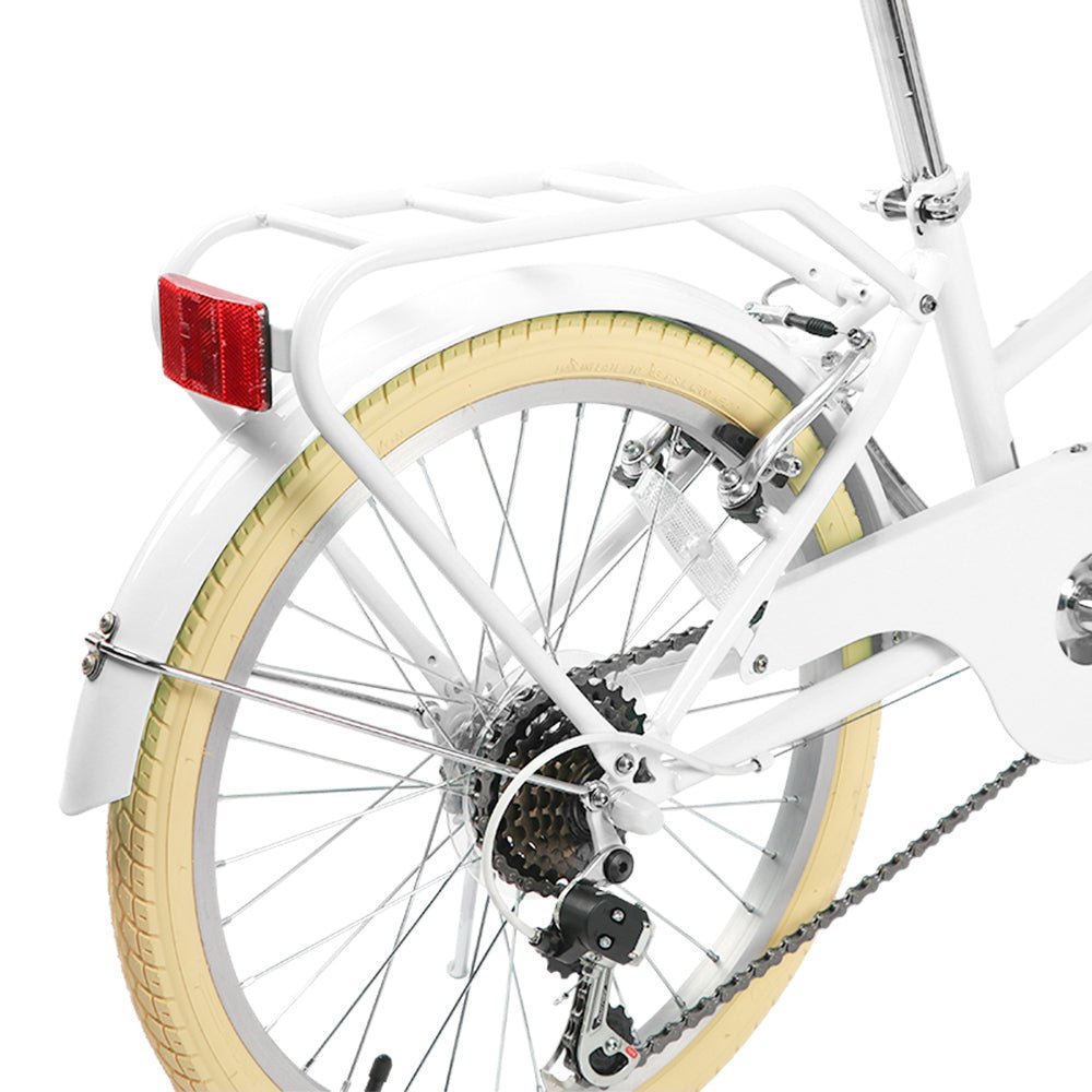 Glerc 20 Inch Beach Cruiser Hybrid Kids Bike with Rear Rack - Missy - SGP Garden Ltd