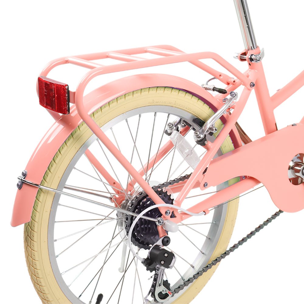 Glerc 20 Inch Beach Cruiser Hybrid Kids Bike with Rear Rack - Missy - SGP Garden Ltd