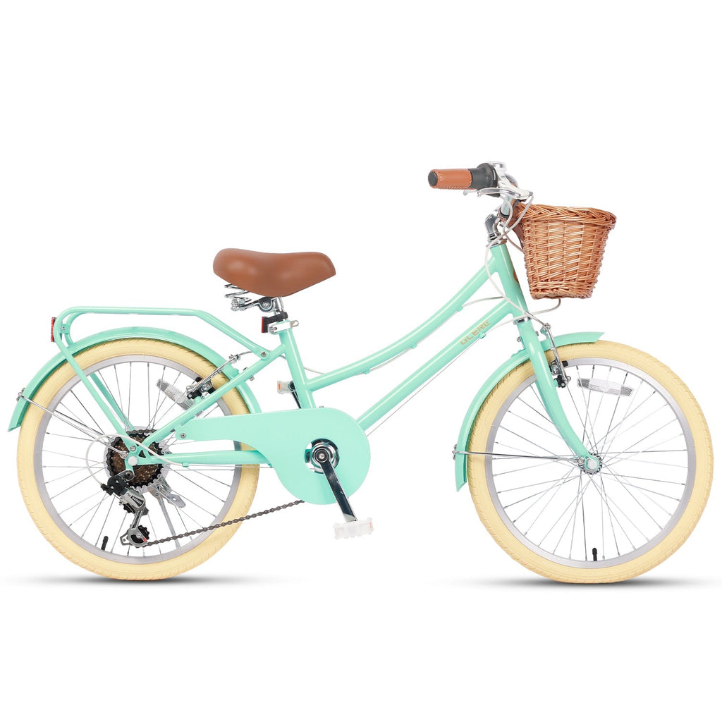 Glerc 20 Inch Beach Cruiser Hybrid Kids Bike with Rear Rack - Missy - SGP Garden Ltd