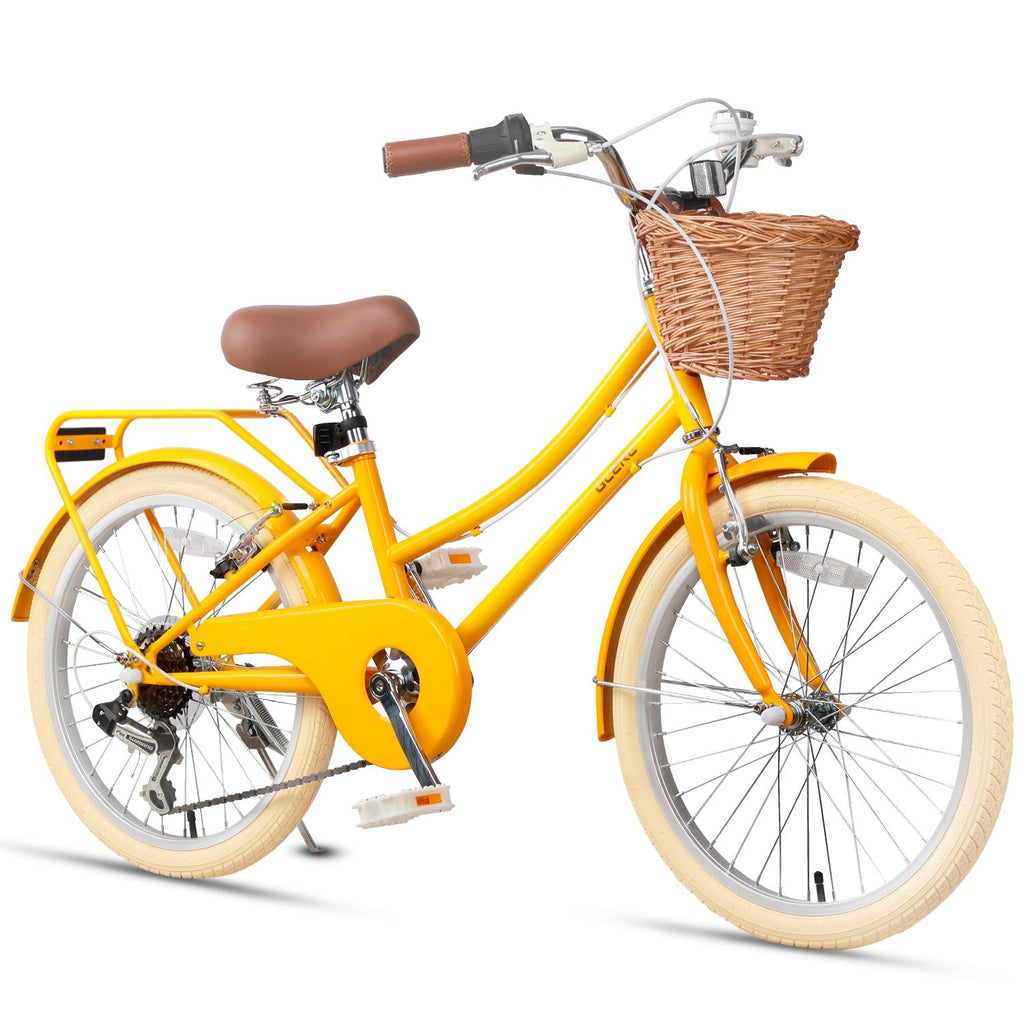 Glerc 20 Inch Beach Cruiser Hybrid Kids Bike with Rear Rack - Missy - SGP Garden Ltd