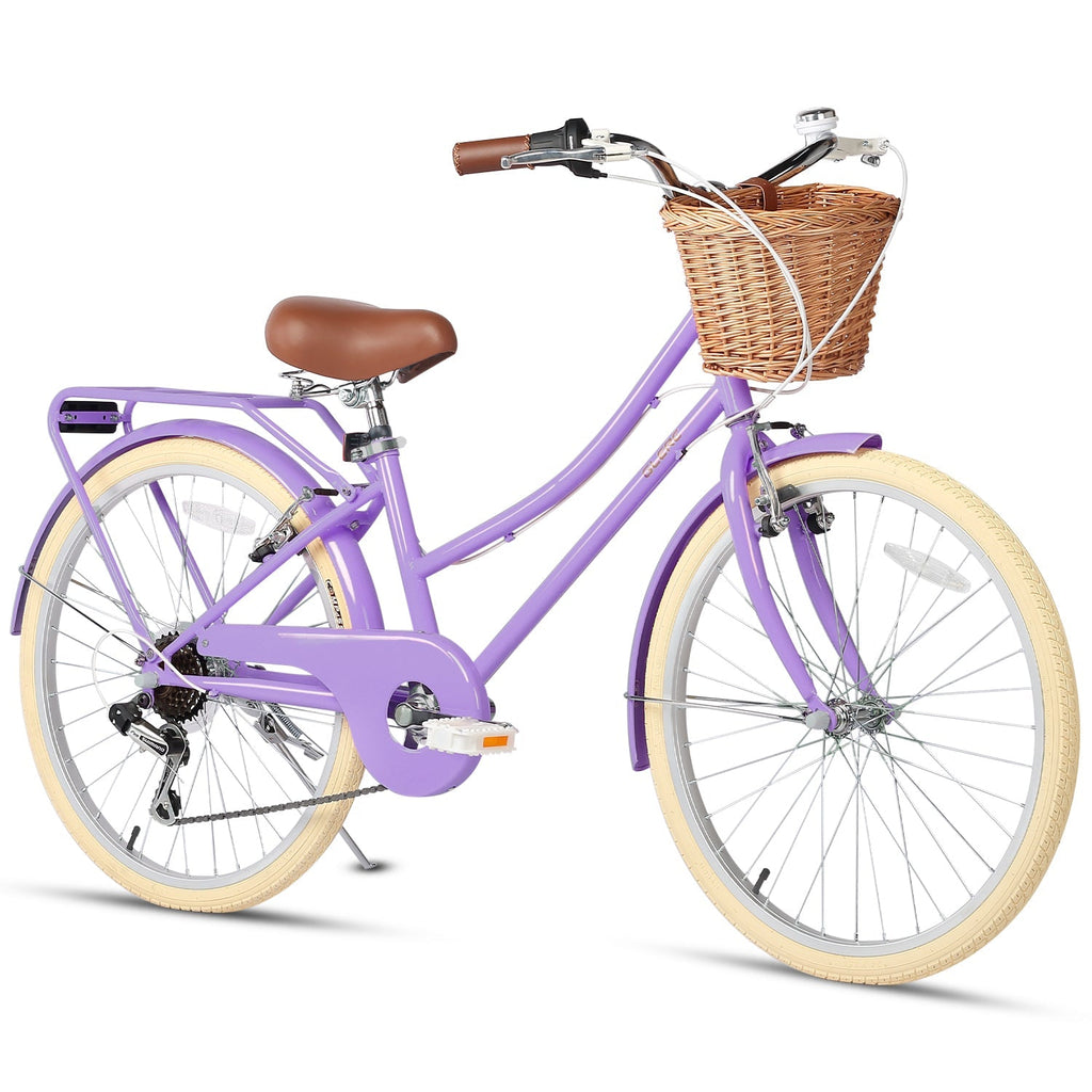 Discover the Glerc 24 Inch Beach Cruiser Hybrid Kids Bike! Perfect for fun rides and adventures