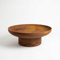 Heavy-Duty Pre-Rusted Metal Corten Steel Round Firepit - SGP Garden Ltd