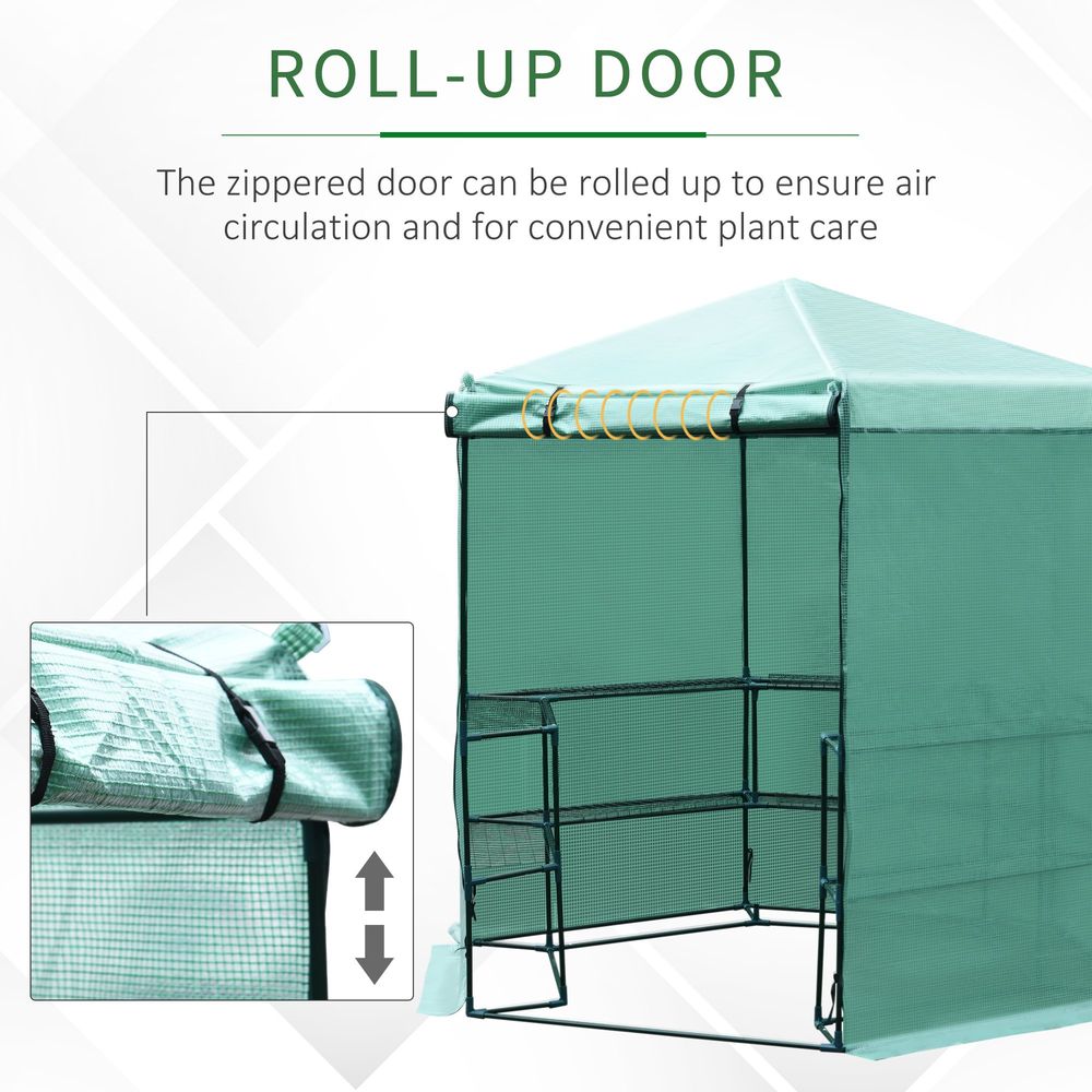 Hexagon Walk-in 3-Tier Portable Greenhouse, ?194x225H cm - SGP Garden Ltd