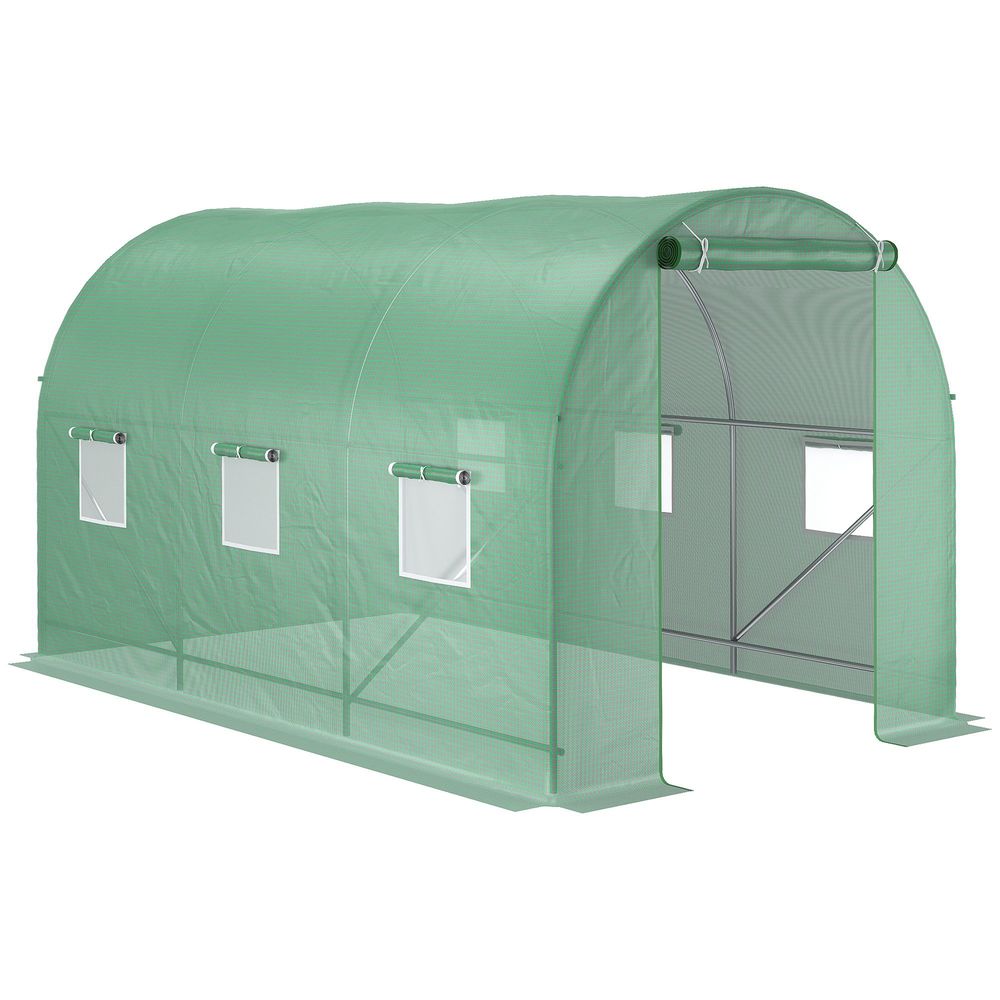 High-quality 3.5x3x2m Polytunnel Greenhouse Tent w/ PE Cover - Perfect for Home Gardening! - SGP Garden Ltd
