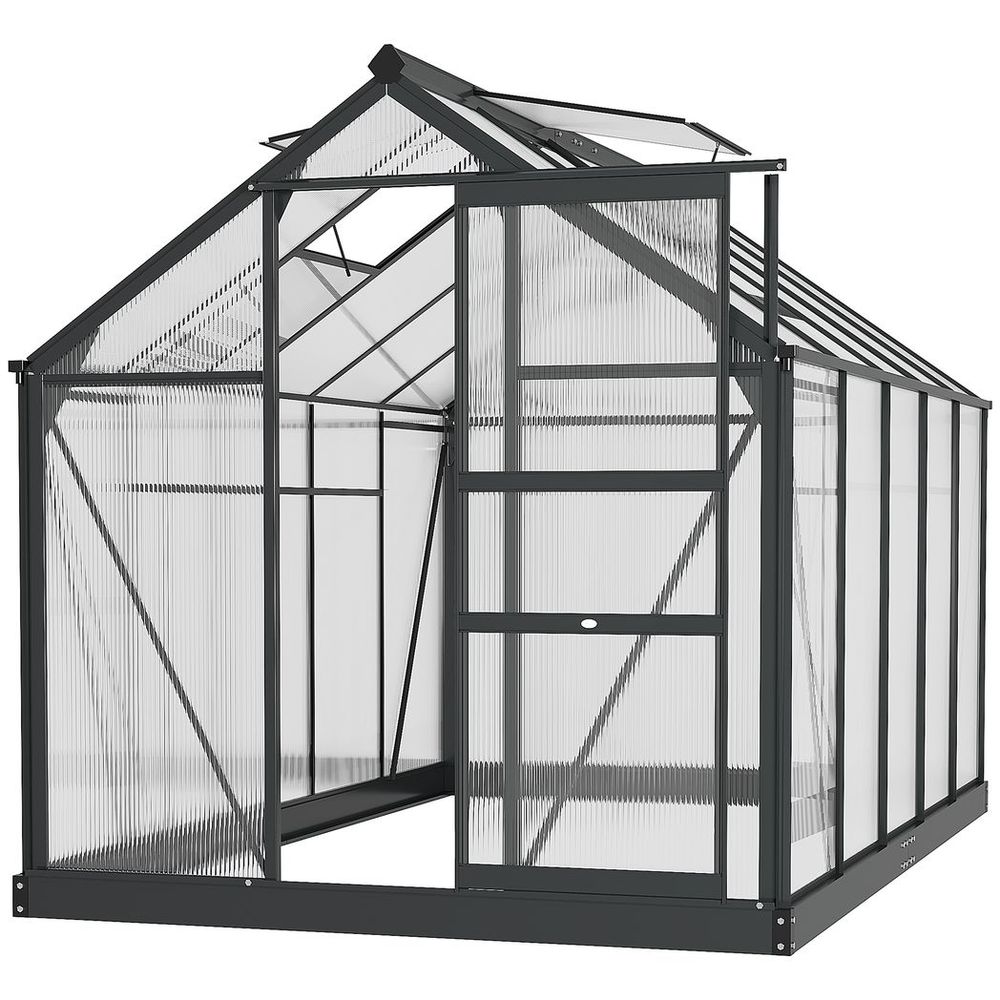 High-Quality 6x10ft Polycarbonate Greenhouse w/ Aluminium Frame & Slide Door - Perfect for All Plants - SGP Garden Ltd