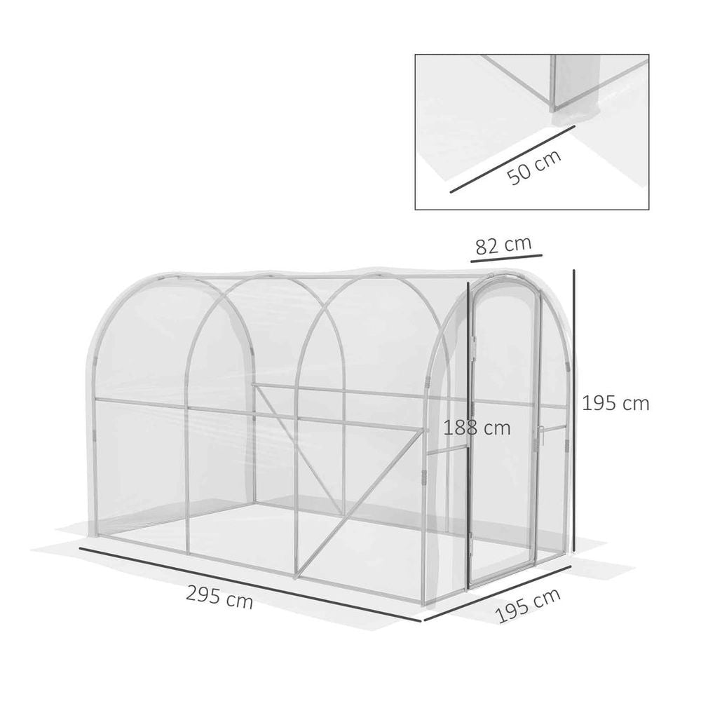 High-Quality Outsunny 3x2m Greenhouse | Galvanised Steel Frame | Spacious & Secure Design - SGP Garden Ltd