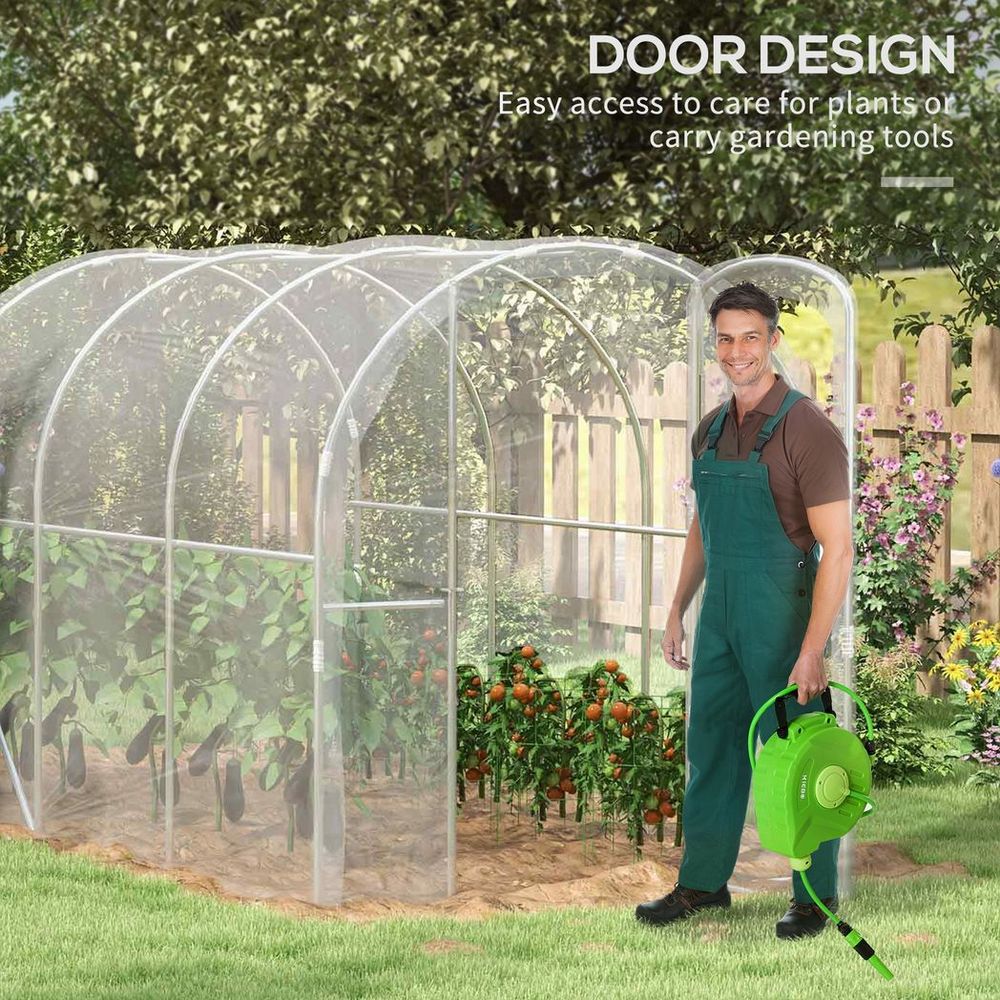 High-Quality Outsunny 3x2m Greenhouse | Galvanised Steel Frame | Spacious & Secure Design - SGP Garden Ltd