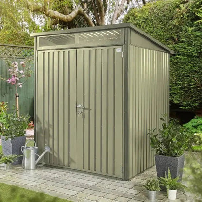 Hixon Shed 6FT x 6FT W 1.8m x D 1.84m x H 2.13m Green - SGP Garden Ltd