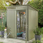 Hixon Shed 6FT x 6FT W 1.8m x D 1.84m x H 2.13m Green - SGP Garden Ltd