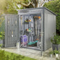 Hixon Shed 6FT x 6FT W 1.8m x D 1.84m x H 2.13m Grey - SGP Garden Ltd