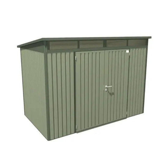 Hixon Shed 8FT x 6FT W 2.4m x D 1.84m x H 2.13m Green - SGP Garden Ltd