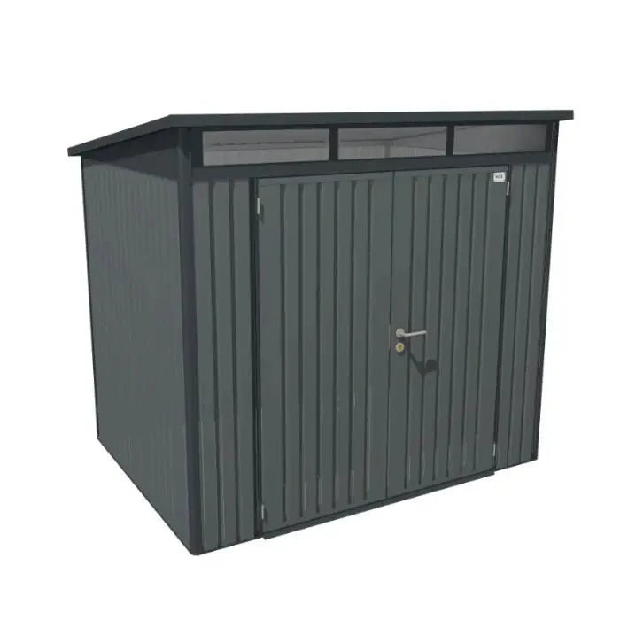 Hixon Shed 8FT x 6FT W 2.4m x D 1.84m x H 2.13m Grey - SGP Garden Ltd