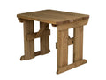 Hollies Rounded Wooden Garden Table, Outdoor Picnic Dining Desk - Rustic Finish - SGP Garden Ltd