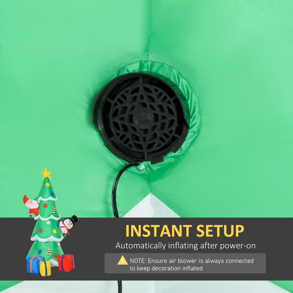 HOMCOM 7FT Christmas Inflatable Tree LED Lighted for Indoor Outdoor Decoration - SGP Garden Ltd