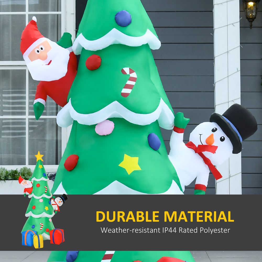 HOMCOM 7FT Christmas Inflatable Tree LED Lighted for Indoor Outdoor Decoration - SGP Garden Ltd