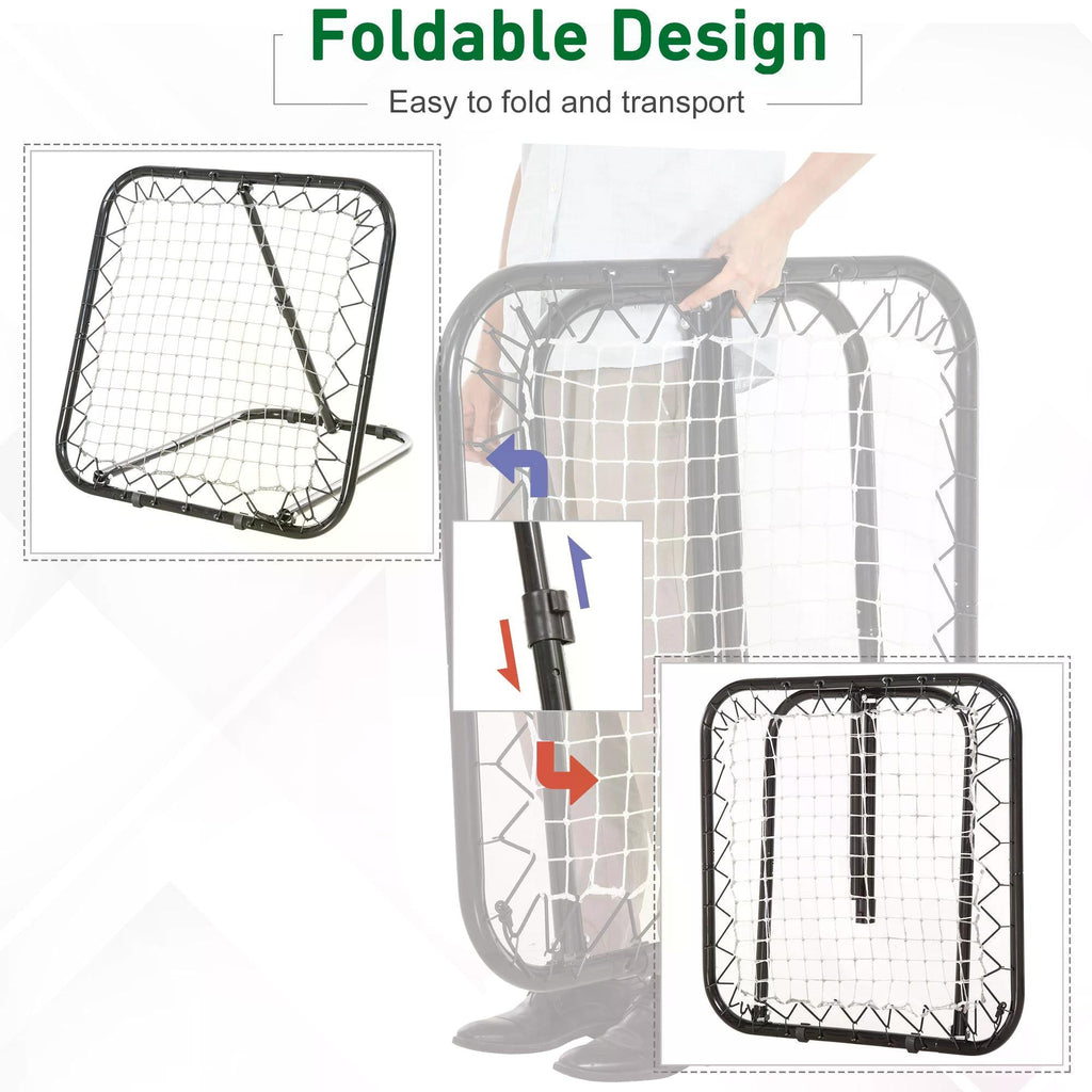 HOMCOM Angle Adjustable Rebounder Net Goal Training Set Football, Baseball - SGP Garden Ltd