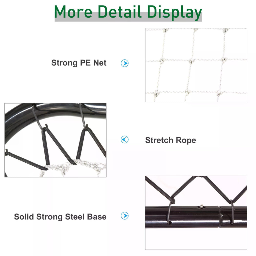 HOMCOM Angle Adjustable Rebounder Net Goal Training Set Football, Baseball - SGP Garden Ltd