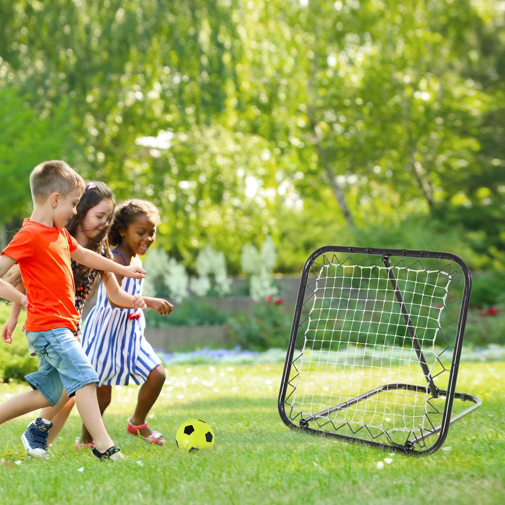 HOMCOM Angle Adjustable Rebounder Net Goal Training Set Football, Baseball - SGP Garden Ltd