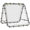 HOMCOM Double Sided Football Rebounder Net, Football Rebound Goal with Five Adjustable Angles, Black - SGP Garden Ltd