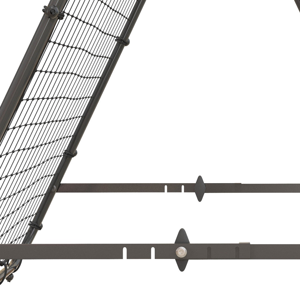 HOMCOM Double Sided Football Rebounder Net, Football Rebound Goal with Five Adjustable Angles, Black - SGP Garden Ltd